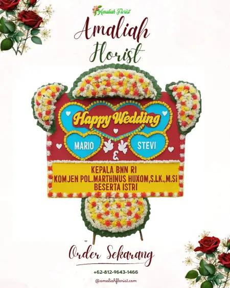 Papan Bunga Pernikahan Segunung